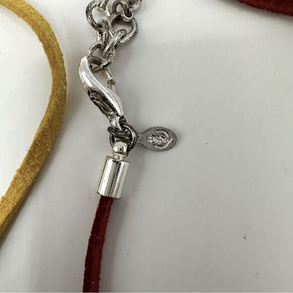 Premier Designs Silver Plate Jewelry Charms Set of 2 Necklace Heart Flower Cross - Picture 4 of 13